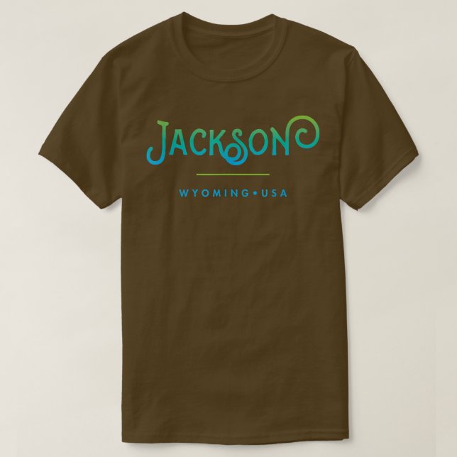T-shirt Jackson Wyoming Design typographique  (Design devant)