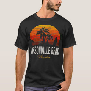 T-shirt Jacksonville Beach Floride FL Palms Surf de vacanc