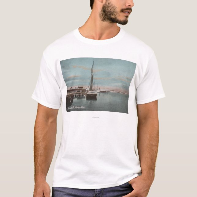 T-shirt Jacksonville, la Floride - vue de port avec (Devant)