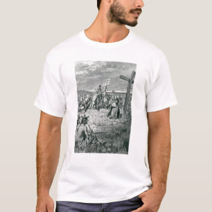 T-shirt Jacques Cartier installant une croix chez Gaspé
