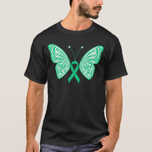 T-shirt Jade Awareness Ribbon Tribal Tattoo Ailes Butterfl