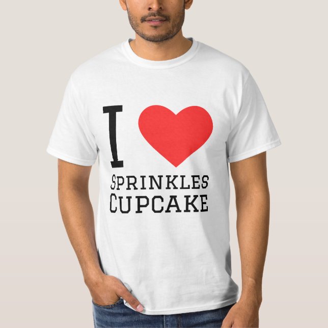 T-shirt J'adore arroser le cupcake (Devant)
