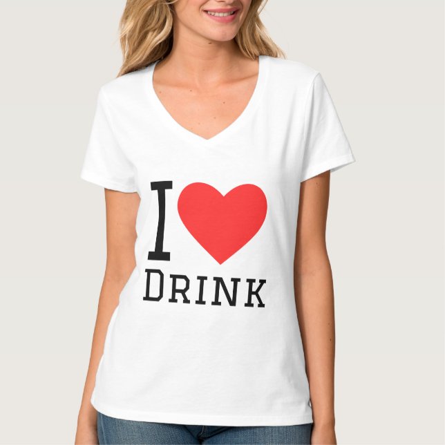T-shirt J'adore boire (Devant)