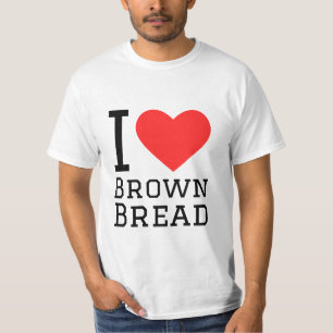 T-shirt J'adore carré de pain brun autocollant