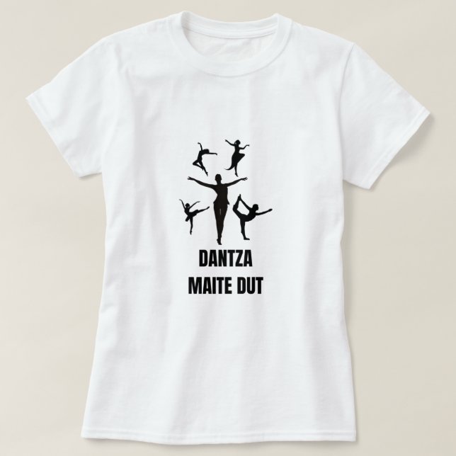 T-shirt J'adore danser en basque - Dantza maite dut (Design devant)