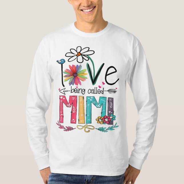 T-shirt J'adore être appelé la Fête des mères de tournesol (Devant)