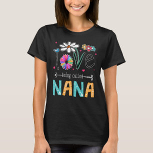 T-shirt J'adore être appelé Nana Daisy Sunflower Mère