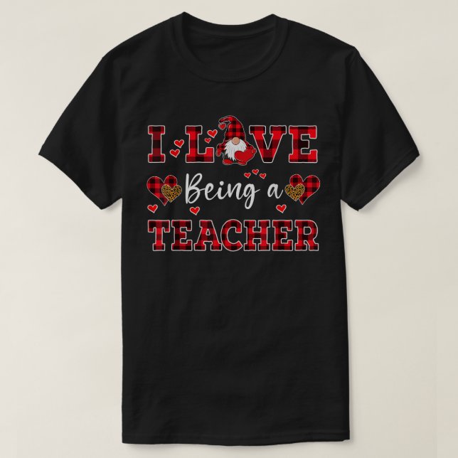 T-shirt J'adore être enseignant Gnome Apprentissage de la  (Design devant)