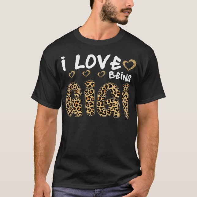 T-shirt J'adore être Gigi Shirt empreinte de léopard (Devant)