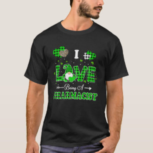 T-shirt J'adore être un pharmacien Gnome St Patrick's Day