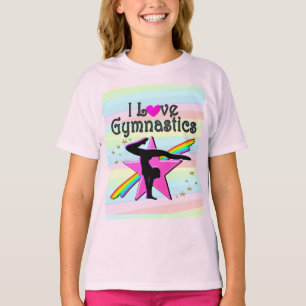 T-SHIRT J'ADORE GYMNASTICS TUMBLING QUEEN DESIGN