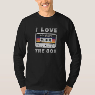 T-shirt J'adore la cassette rétro des années 80 Costume de