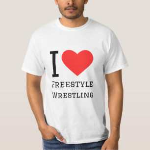 T-shirt J'adore la lutte freestyle