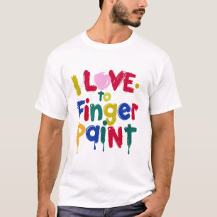 T-shirt J'adore la peinture sur doigt