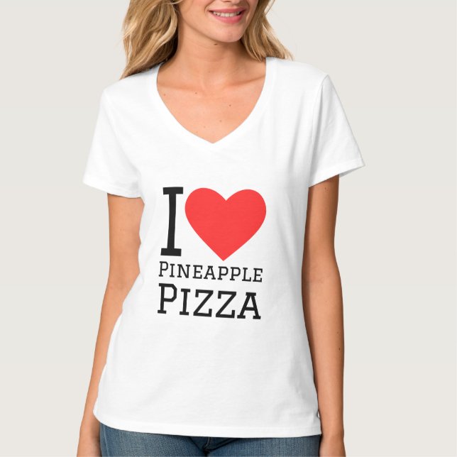 T-shirt J'adore la pizza à ananas (Devant)
