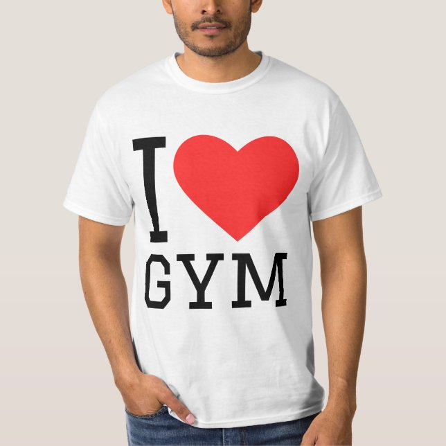 T-shirt J'adore la salle de gym (Devant)