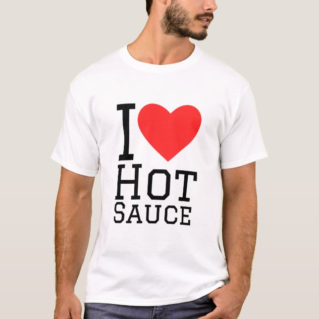 T-shirt J'adore la sauce chaude (Devant)