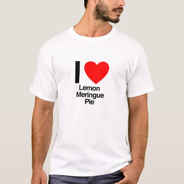 T-shirt j'adore la tarte au citron meringue (Devant)