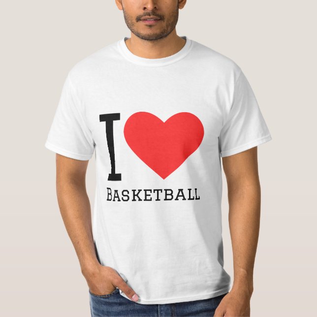 T-shirt J'adore le basket-ball (Devant)