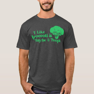 T-shirt J'adore le brocoli et peut-être 3 personnes amateu