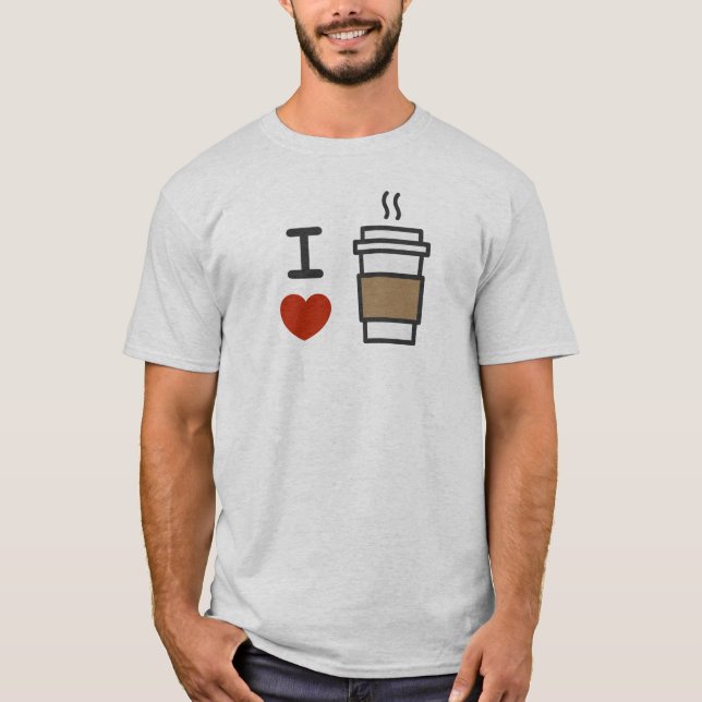T-shirt J'adore le café (Devant)