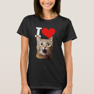 T-shirt J'adore le chat roux Miaou Minou Miaou Maman Papa 