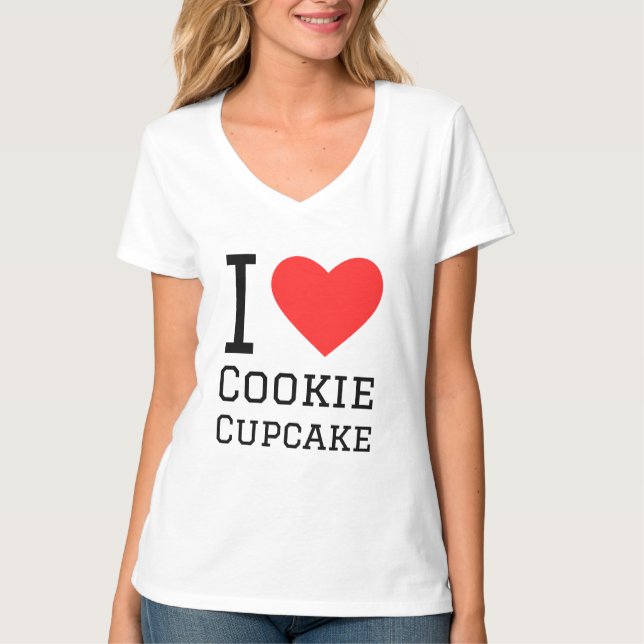 T-shirt J'adore le cupcake-cookie (Devant)