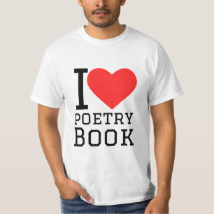 T-shirt J'adore le livre de poésie