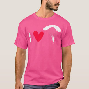 T-shirt J'adore le parachutisme pour les sports aériens co