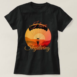 T-shirt J'adore le parachutisme rétro en parachutisme