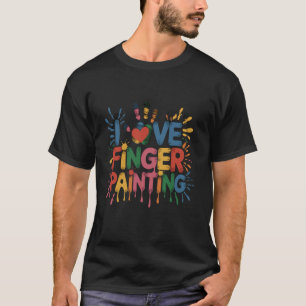 T-shirt J'adore le plaisir de la peinture au doigt