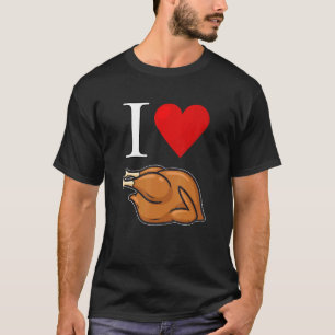 T-shirt J'adore le poulet rôti Gold Broiler Broiler