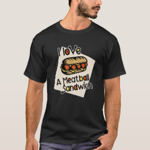 T-shirt J'adore le sandwich à la viande