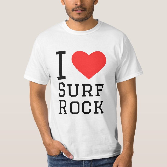 T-shirt J'adore le surf rock (Devant)
