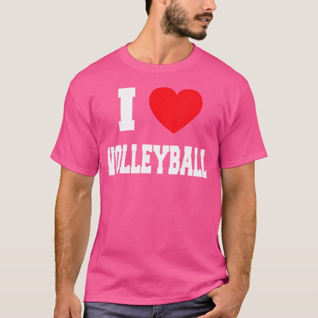 T-shirt J'adore le volley-ball (Devant)