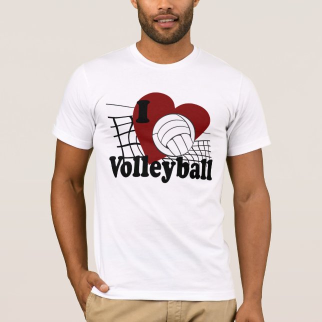 T-shirt J'adore le volley-ball (Devant)