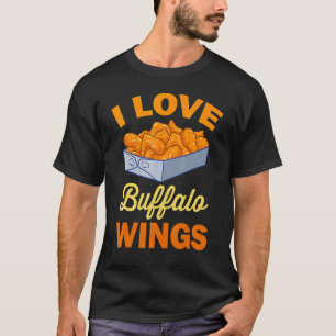 T-shirt J'adore les ailes de poulet Ailes de poulet chaud