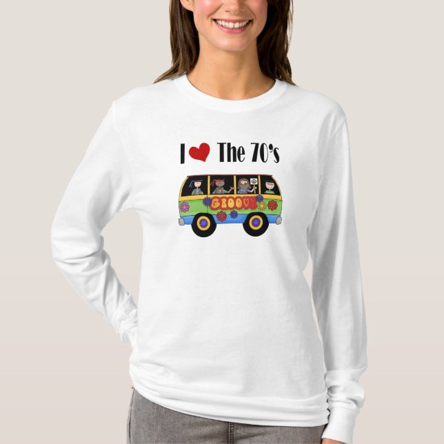 T-shirt J'adore les années 70 (Devant)