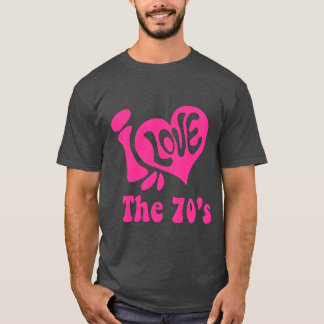 T-shirt J'adore les années 70 Musique des années soixante-