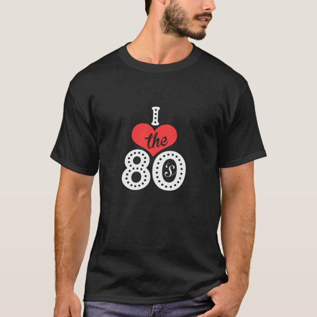 T-shirt J'adore les années 80 (Devant)
