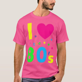 T-shirt J'adore les années 80 drôle