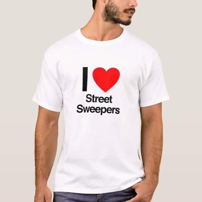 T-shirt j'adore les balayeurs de rue (Devant)