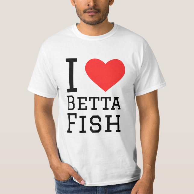 T-shirt J'adore les betta fish (Devant)
