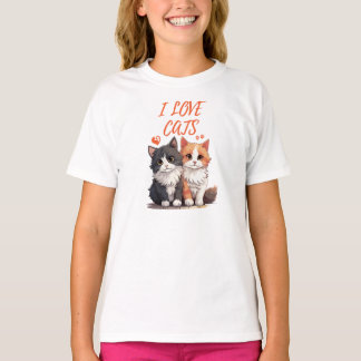 T-SHIRT J'ADORE LES CHATS