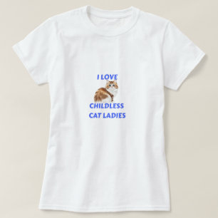 T-Shirt J'adore Les Dames Sans Enfants Et Avec Des