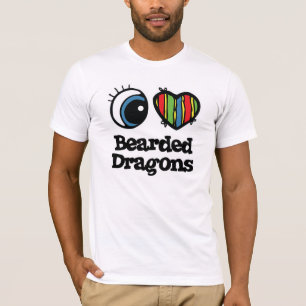 T-shirt J'adore (♥) les dragons barbus