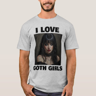 T-SHIRT J'ADORE LES FILLES GOTH