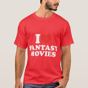 T-shirt J'adore les films de fantasy ami vintage