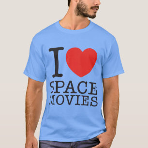T-shirt J'adore les films de l'espace ami rétro