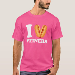 T-shirt J'adore les hot-dogs de Weiners Frankfurter Wiener